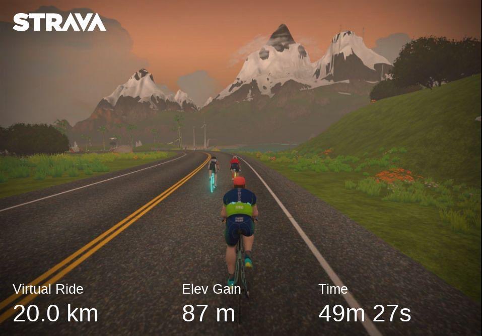 KT_oficjalnie's tweet photo. I’m back (well, almost). A pretty solid 45 minute workout @GoZwift today with #intelligentcycling. https://t.co/x0rY9UUC6Y
