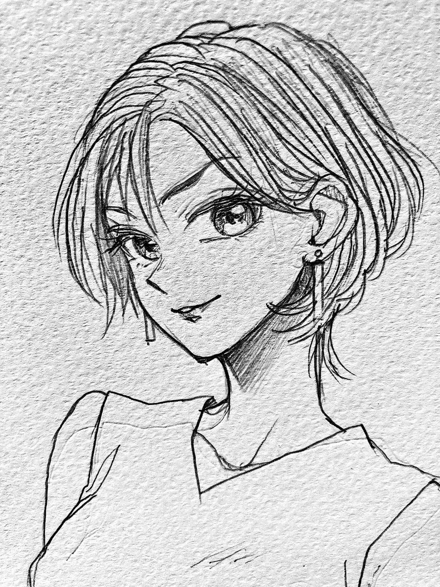 週明け仕事の憂鬱を吹き飛ばすために お絵描きして現実逃避φ=φ(:3 」∠)_  #落書き #rkgk #創作 #オリジナル #アナログ絵 #アナログイラスト