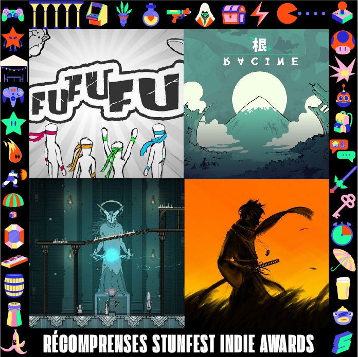 - RÉCOMPENSES STUNFEST INDIE AWARDS - ⬇️ 

Le Grand Prix du Jury est attribué à <a href="/RacineGame/">Racine | OUT NOW !!</a> par Dark Root Gardeners, édité par <a href="/AbidingBridge/">@AbidingBridge@mastodon.gamedev.place</a> que nous félicitons chaleureusement ! Un jeu de carte en temps réel qui vous confronte à des vagues d’ennemis féroces. À tester d'urgence!