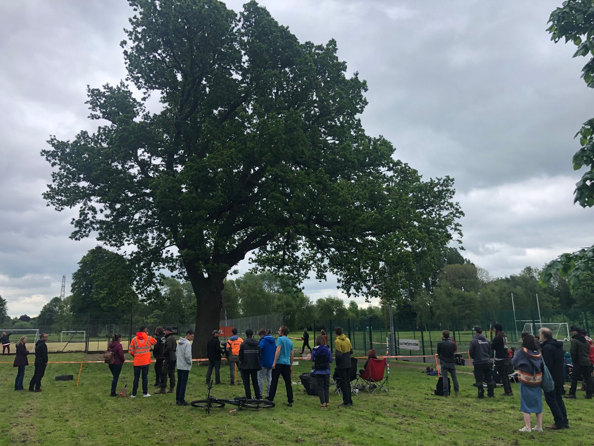 Great turnout <a href="/MyerscoughColl/">Myerscough College & University Centre</a>  for the <a href="/ArbAssociation/">Arboricultural Association</a> tree climbing competition. Good to see our FE <a href="/My_GreenSpace/">MyerscoughGreenspace</a> <a href="/Myerscough_CD/">Creative Design</a> students watching the masters final today.