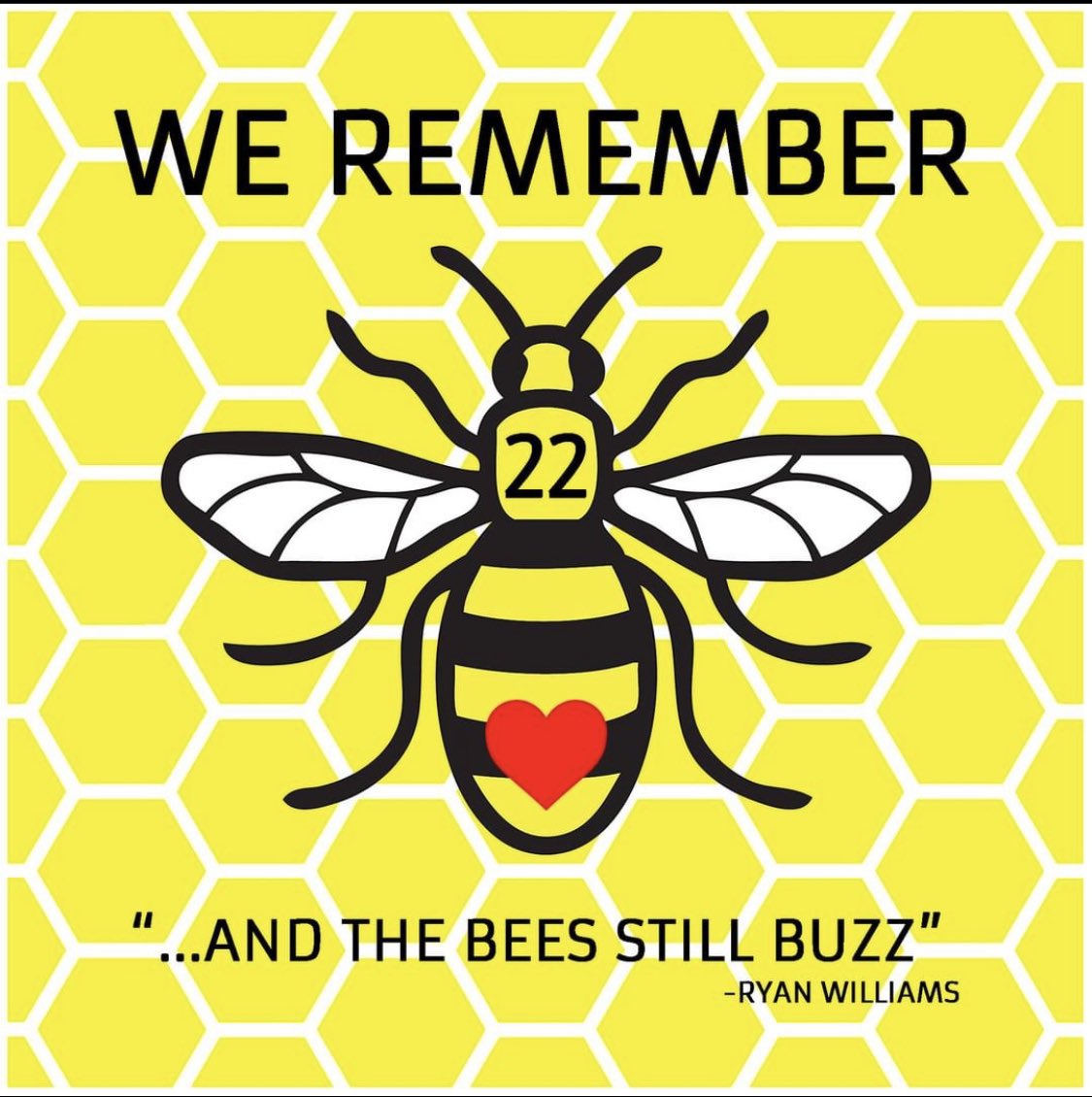 And the bees still buzz ❤️🐝
#OneLoveManchester #WeStandTogether #WeRemember