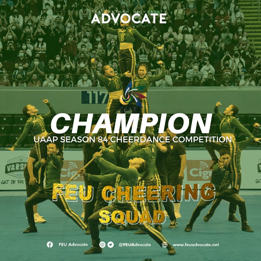 After moonwalking their way back to the podium for a back-to-back silver finish for the past 2 CDC, the FEU Cheering Squad are champions once again with their Queen-inspired routine in the UAAP season 84 CDC, May 22 at MOA Arena in Pasay City.

#WeWillRockFEU
#UAAPCDC2022