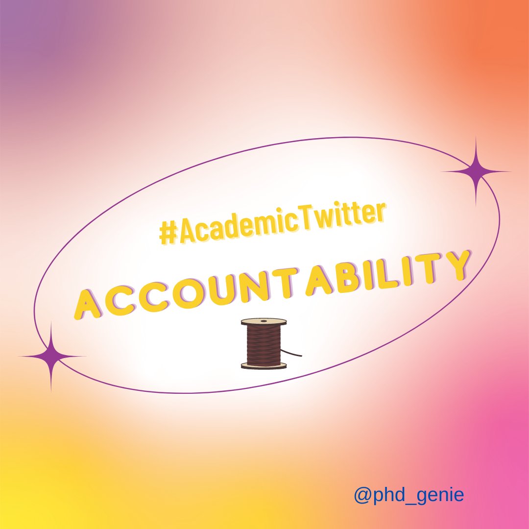 PhD_Genie's tweet photo. Let's do an #AcademicAccountability 🧵

If there's something you would like to accomplish in this upcoming week:
1. Write it down in this thread.
2. Someone from #AcademicTwitter community can volunteer to be your accountability buddy.
3. They will check up on you in a few days. https://t.co/Twr0fZaTG4