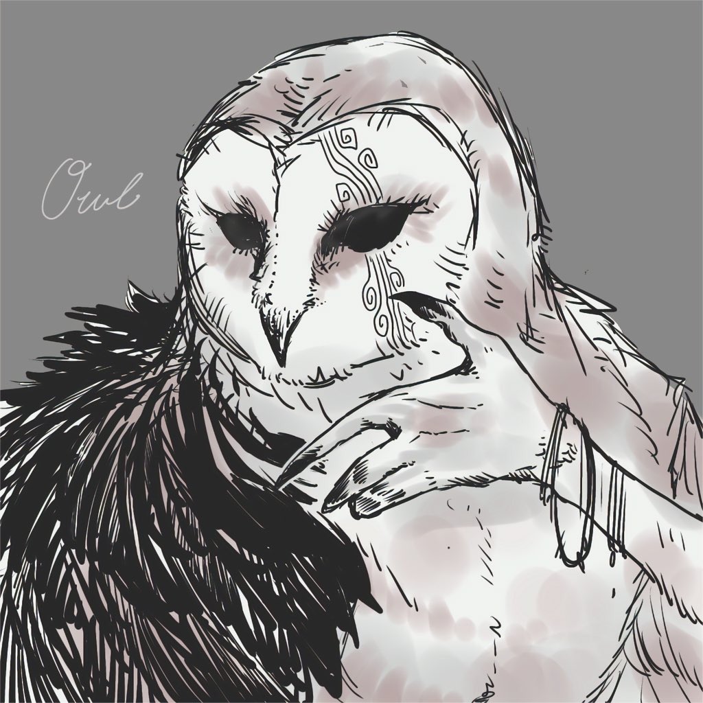 halo blue eyes no humans wings bird monochrome grey background  illustration images