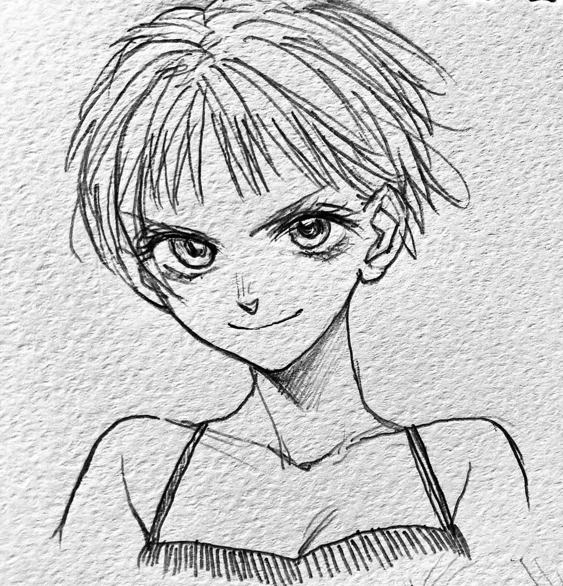 パワー系女子💪 逞しく、凛々しく  #落書き #rkgk #創作 #オリジナル #アナログ絵 #アナログイラスト