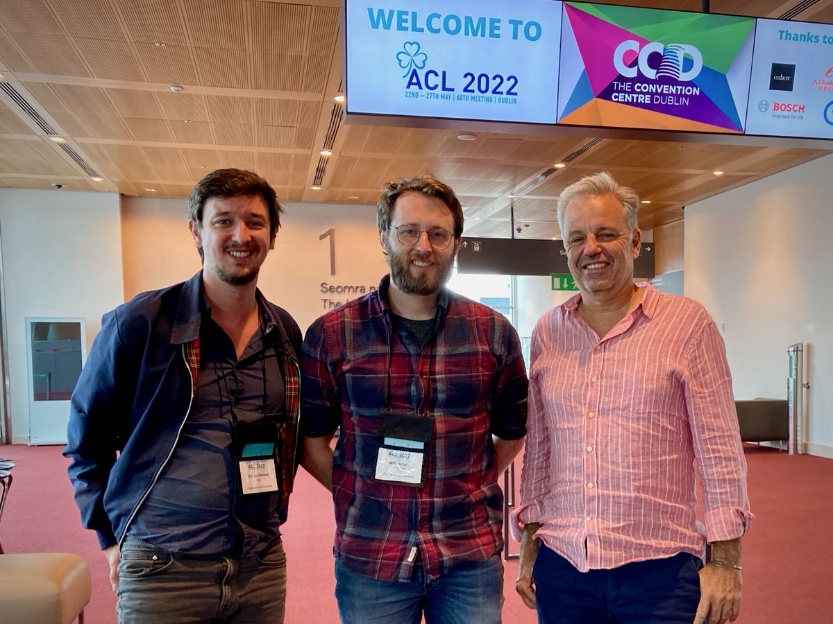 Eric and Will began their PhD journeys at CDU three years ago. Here we are in Dublin to report their research at the 60th Meeting of the Association for Computational Linguistics! @EricLf4 <a href="/WLaneguage/">William Lane</a> <a href="/stevenbird/">Steven Bird 🍉</a> <a href="/aclmeeting/">ACL 2026</a> #ACL2022 <a href="/cdu_ni/">Northern Institute</a> <a href="/CDUni/">Charles Darwin University</a> #nlproc 2022.aclweb.org/post/acl-2022-…