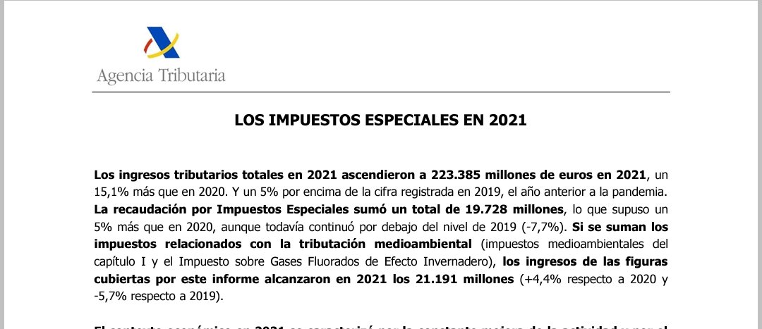 La Agencia Tributaria ha publicado su informe sobre los Impuestos Especiales en 2021 💡

Aquí: sede.agenciatributaria.gob.es/Sede/estadisti…