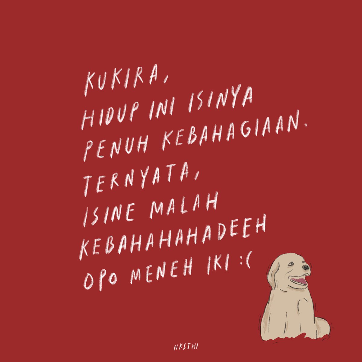 nksthi's tweet photo. Kapusan urip 😭😂 https://t.co/5OoW27jvW5