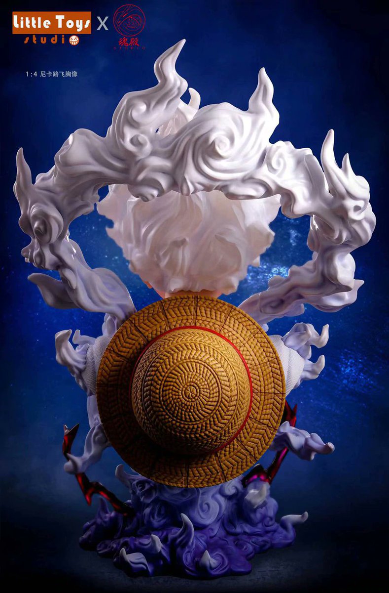 dailyopbot's tweet image. One Piece ☆ Monkey D. Luffy - LT Studios (Sun God Nika Luffy Bust Statue with LED)