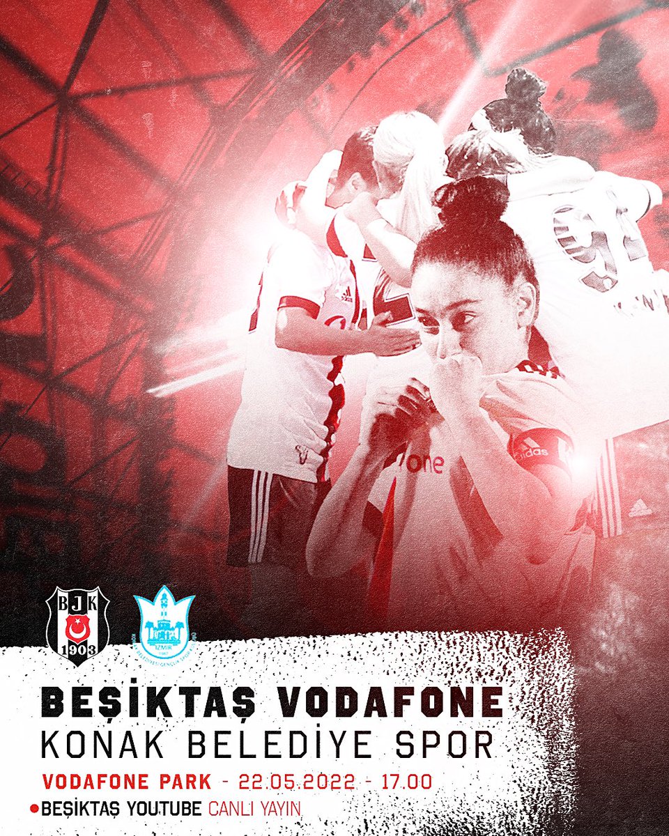 📣 Bugün #BeşiktaşınMaçıVar 
⚽ Turkcell Kadınlar Süper Ligi | Çeyrek Final 2. Maçı
🆚 Konak Belediye Spor
📍 Vodafone Park
🗓 22.05.2022
⏰ 17.00
📺 BJK Youtube
🦅 #KNKvBJK | #BizBeşiktaşız