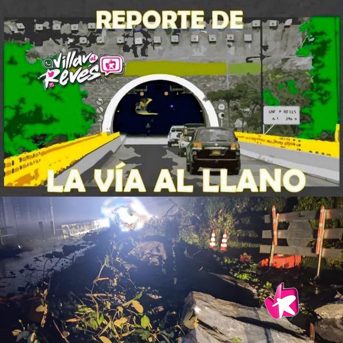 Villavoalreves's tweet image. 🚫La vía Villavicencio - Bogotá aún permanece cerrada.
Un camión resultó afectado en los deslizamientos del km 69 ( caída de un árbol y de material ) su conductor salió ileso.
En la via antigua igualmente se presenta deslizamiento y permanece cerrada. #Rompeejes