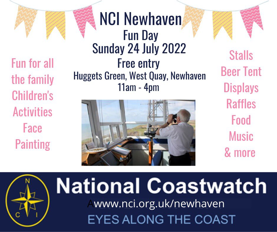 NCINewhaven's tweet photo. Save the date! We’re holding our first ever Fun Day in Newhaven on Sunday 24 July. Free entry, lots of family fun! See the poster below for more details. For further information or if you’d like to to book a stall, please contact Stephen Linsey at Stephen.Linsey@nci.org.uk https://t.co/t6hvQDOpBc