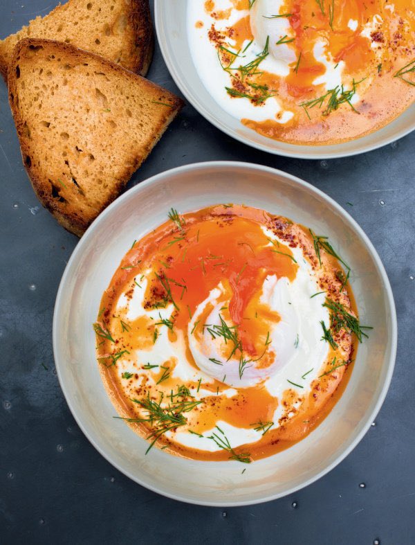 Nigella_Lawson's tweet photo. Turkish Eggs – more properly called çilbir – are #RecipeOfTheDay: perfect for Sunday breakfast or Sunday supper or, frankly, any time! https://t.co/RPZ0Bz2X4Y https://t.co/7zEVOO0CIJ