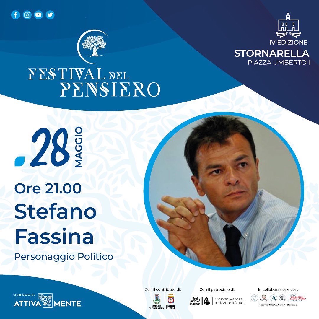 <a href="/StefanoFassina/">Stefano Fassina</a> ospite del #festival del #Pensiero ci parlerà de "il mestiere della #sinistra" con <a href="/ubikfoggia/">ubikfoggia</a> #governo #Draghi