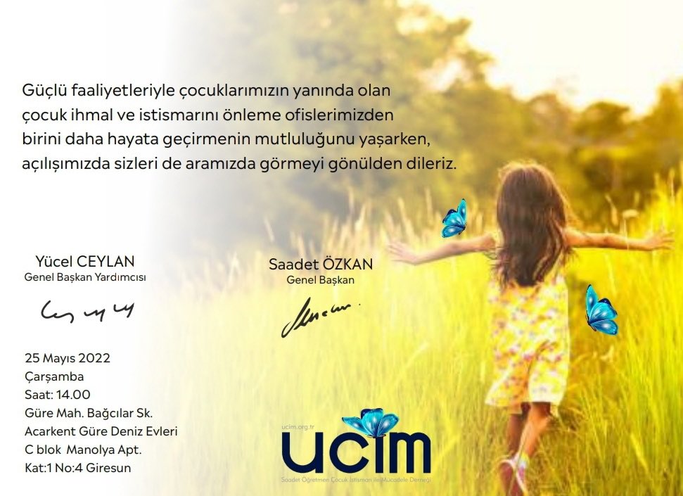ucimorgtr's tweet photo. Ucim Giresun Önleme Ofisimiz açılıyor.Genelbaşkanımız @SaadetOzkanEfe ve Genelbaşkan yardımcımız @yucelceylancom da katılacağı açılışımıza Tüm mücadele arkadaşlarımızı bekliyoruz.O gün çok güzel olacak,Giresun'un güzel çocuklarını hep birlikte koruyacağız. 
@SuleAksakalll https://t.co/7q3kdz4bsN
