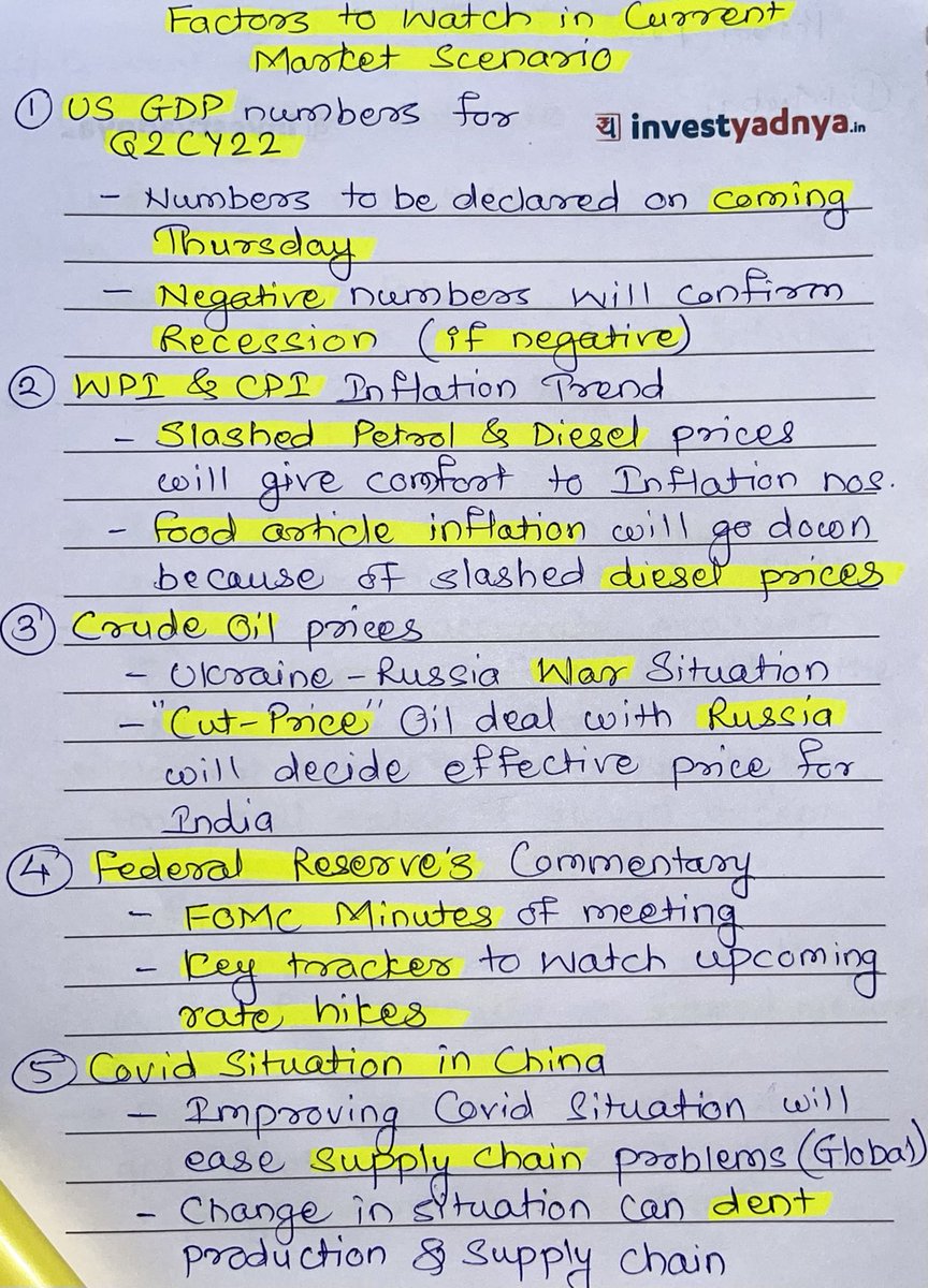 5 Factors to Watch in current market scenario! 
Plz do retweet for max reach🙏🏻🙏🏻🙏🏻