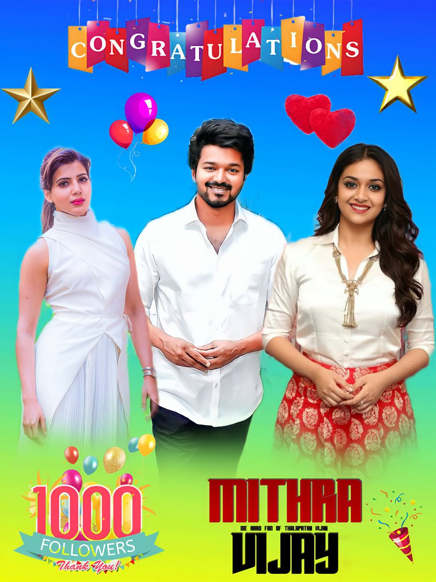 TVKVIJAY39's tweet image. 1000 hearts ❤️ congrat  @Mithra_22 Brithday Gift 🎈💐
God bless you chlm 😻🤸
  Happy birthday 😘
#beast @actorvijay #Thalapathy66 
#HappyBirthdayMithra