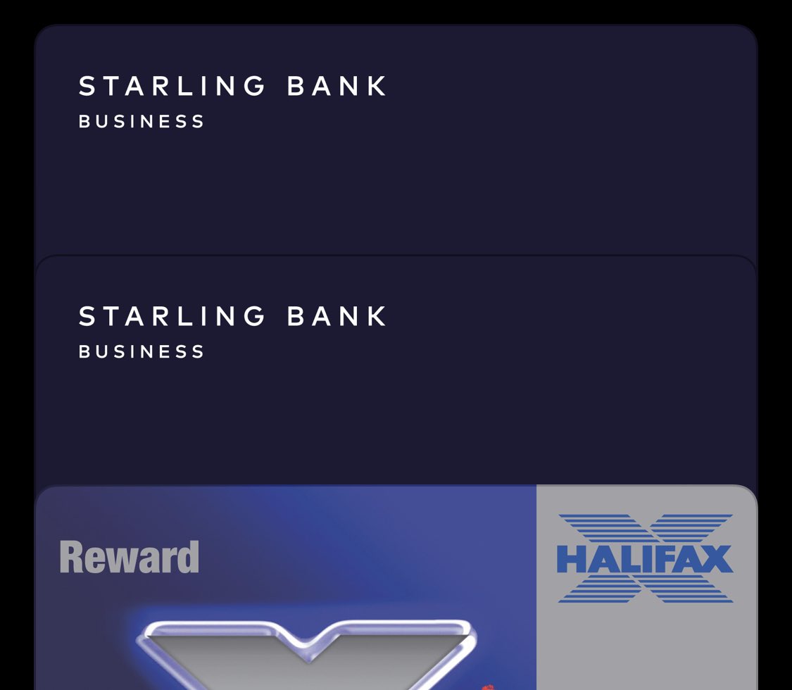 vikeebee's tweet photo. @StarlingBank is there a way to colour code your @Apple pay cards please? There’s no way for me to know what account it is. I have to move away from the terminal and remember what 4 digits go with what. Thanks! https://t.co/pxXLHgIldy