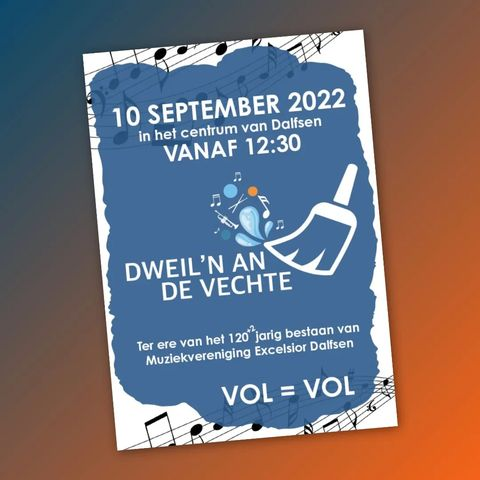 proefdalfsen's tweet photo. Tijdens Proef Dalfsen 2022 organiseert Muziekvereniging Excelsior Dalfsen ter ere van hun 120 (!) jarig bestaan een blaaskapellenfestival op meerdere podia in het dorp. Een fantastische aanvulling van het programma! https://t.co/wIqByKUqbh
