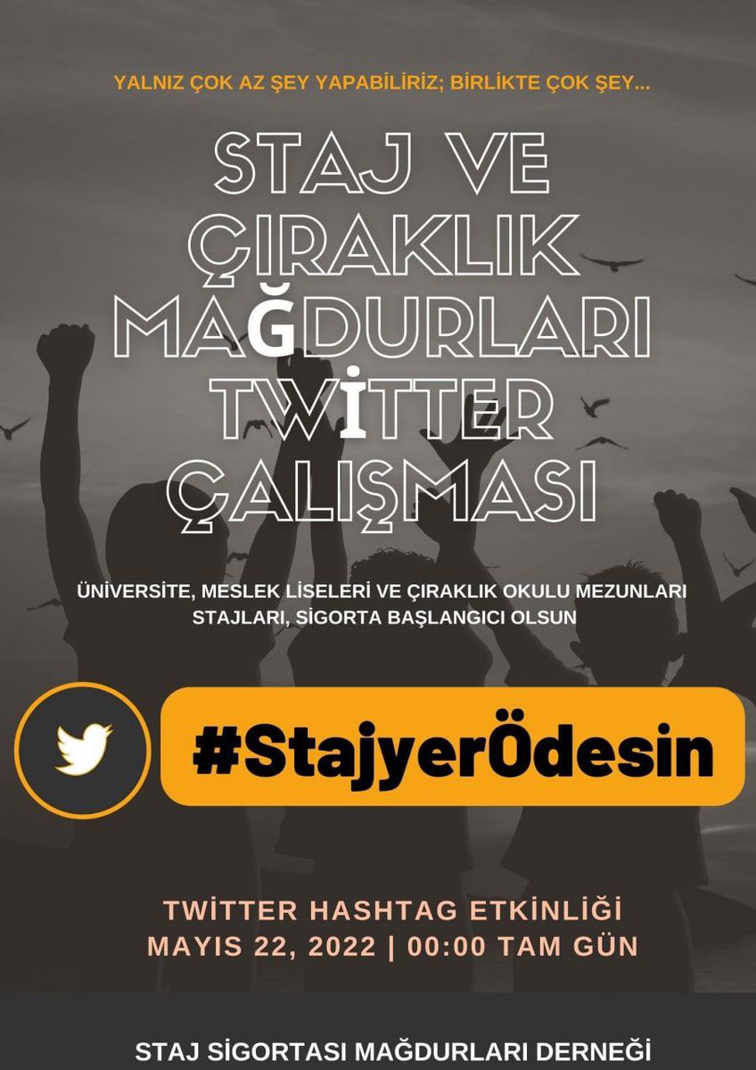 Yol güzelse, yoldaşındandır. Beraber yürüyelim istiyoruz tüm mağdurlar el ele #StajyerÖdesin