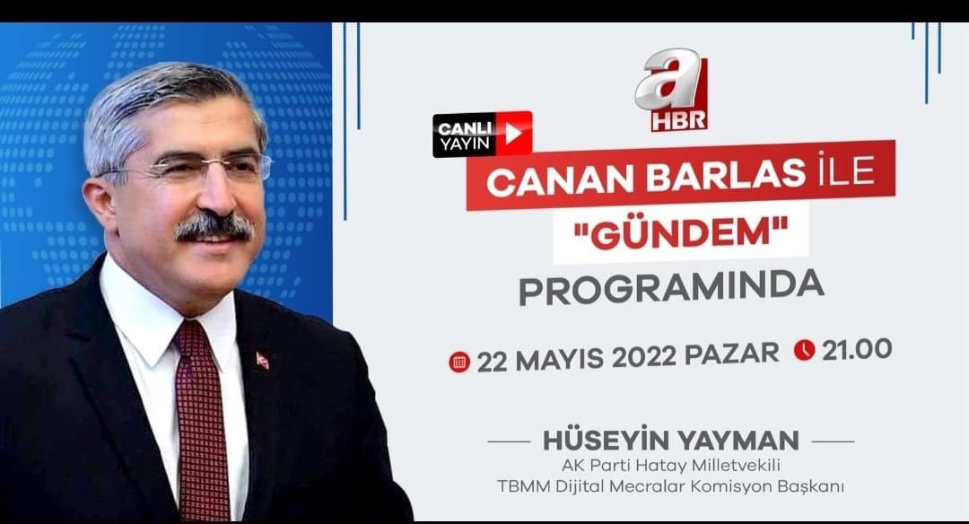 SleymanDaz's tweet photo. Hatay Milletvekilimiz, TBMM Dijital Mecralar Komisyon Başkanı Sayın @HuseyinYayman, bugün Saat 21:00’de @Ahaber'de Sayın #BAKANIM İle "CAN BARLAS " Programının canlı yayın konuğu olacaktır.
İzlemenizi Rica ediyorum 🇹🇷
@erkankandemir
@ademyesildal
@HBTurkoglu @HuseyinYayman https://t.co/fBxRpYacaq