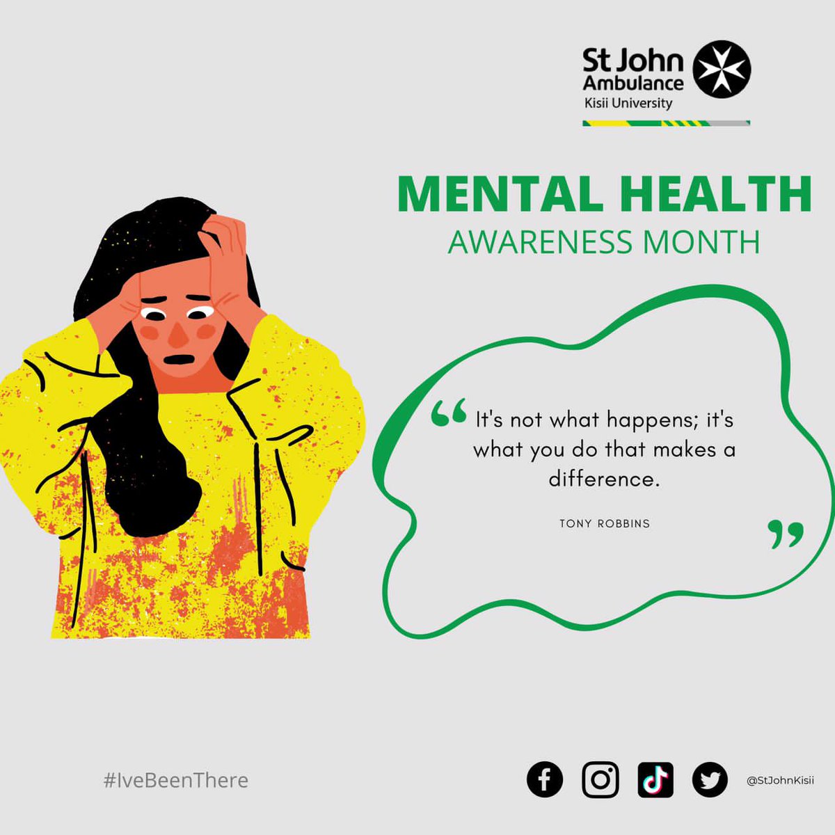 “It’s not what happens; it’s what you do that makes a difference.” ~ Tony Robbins

@StJohnKisii

#StJohnKisii #StJohnPeople #StJohnCares #KisiiUniversity #IveBeenThere #MentalHealth #MentalHealthAwareness