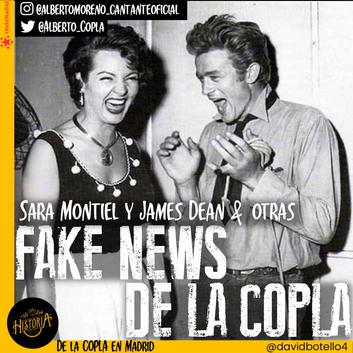 FAKE NEWS DE LA COPLA
Resulta que, un buen día, va la prensa y cuenta que Sara Montiel y James Dean tuvieron un romance, y que se mató después de hacerse estas fotos. Pero ¿es cierto o es una fake new? Nos lo cuenta <a href="/Alberto_Copla/">Alberto Moreno</a> en <a href="/OtraHistoriaTM/">Esto es otra Historia TM</a> <a href="/ondamadrid/">Onda Madrid</a>
#Madrid #Historia