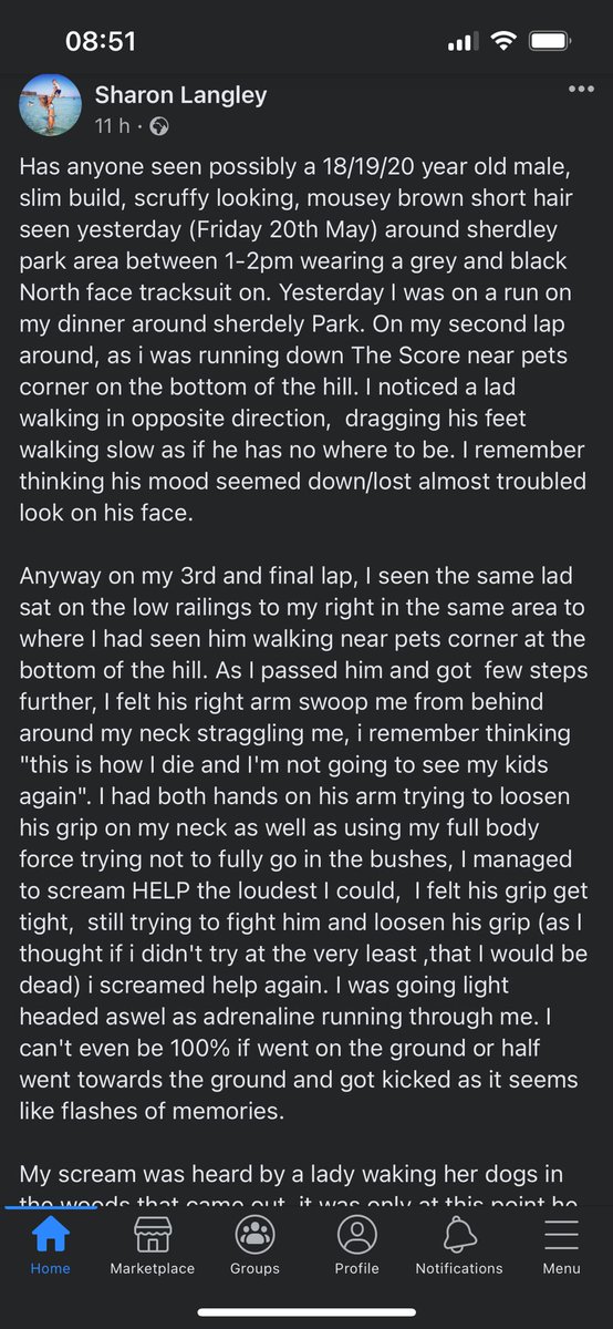 GLangers's tweet image. Can any1 help as this was my wife Sharon on Friday dinner time around sherdley park. Need this lad caught before he does it again.