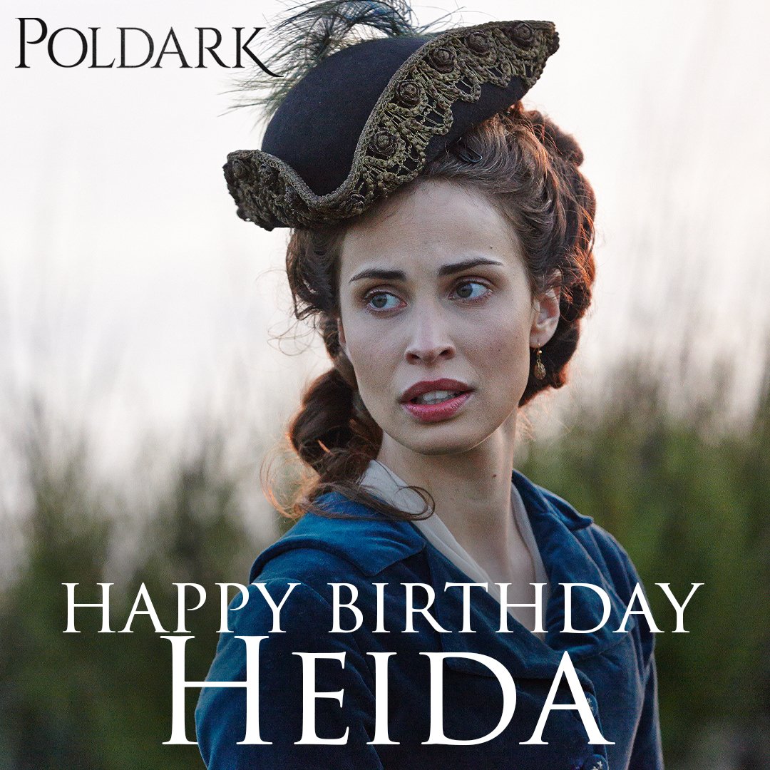 PoldarkTV's tweet photo. Wishing a wonderful birthday to #HeidaReed! Hope you have swapped the scheming spouses for sprinkles and sparklers 🎂 #Poldark https://t.co/0wjX0Wf2bN