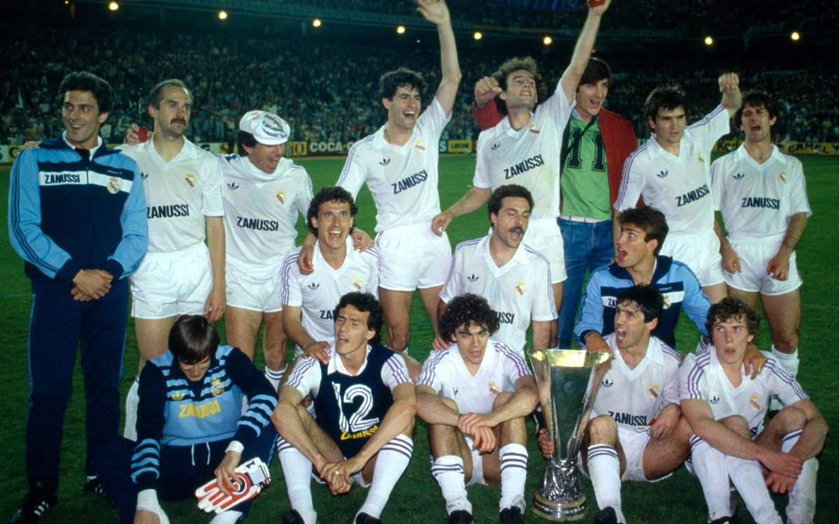 ☝🏆 في مثل هذا اليوم من عام 1985، فزنا بكأس الويفا الأولى! 
#RealFootball