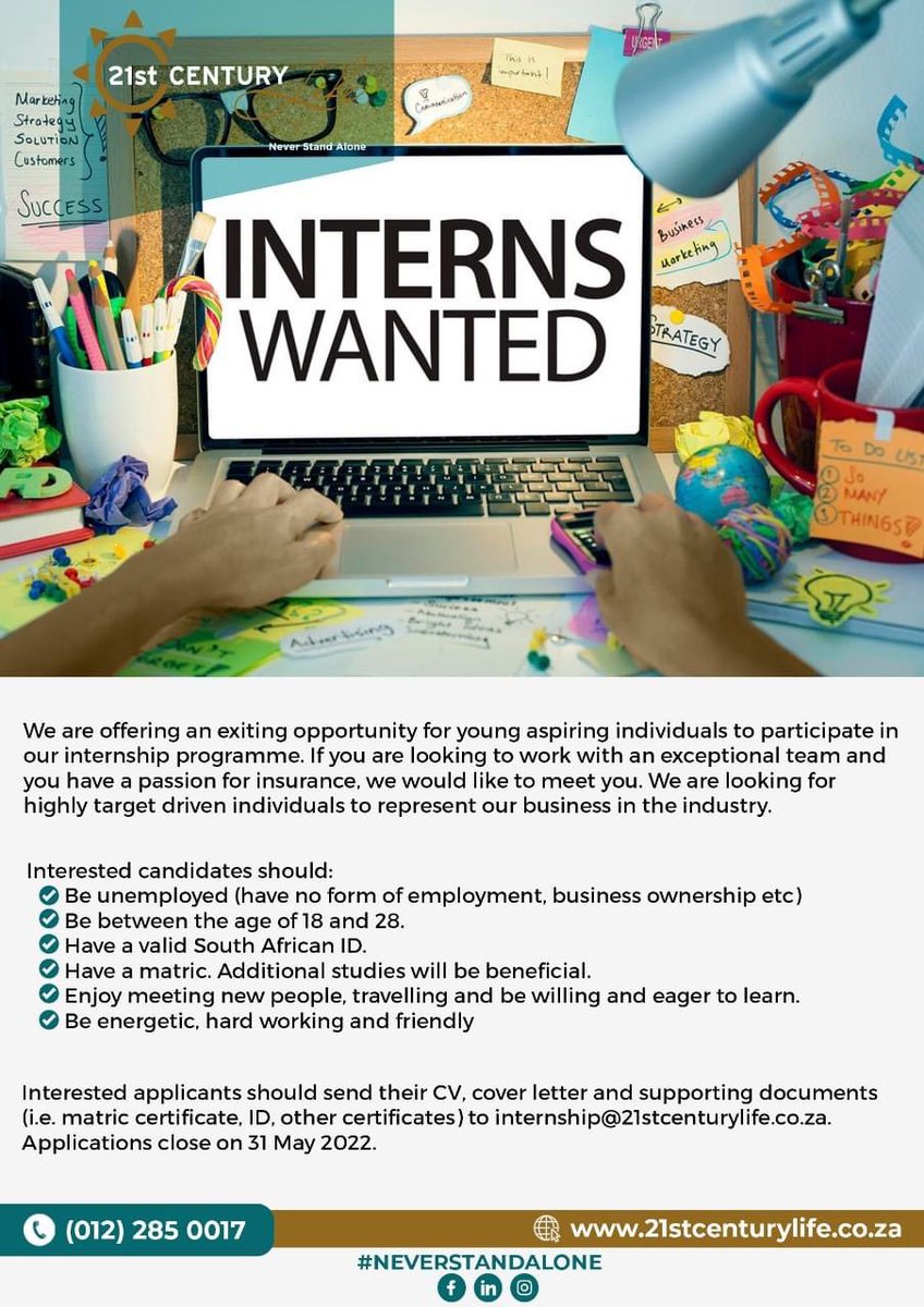 yuthconnect's tweet photo. Are you a young professional who is passionate about career development in the insurance industry?
Here is an exciting #opportunity for you to join us and fill #vacancy for internship program that has risen.
#21stcenturylife #neverstandalone #funeralservices https://t.co/CNpen0UVyP