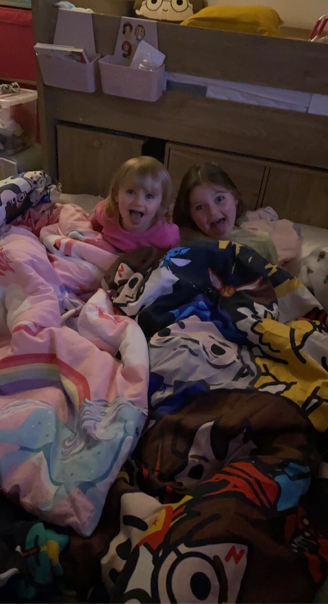Sleepover… in Lucy’s room 😄 #SisterSister
