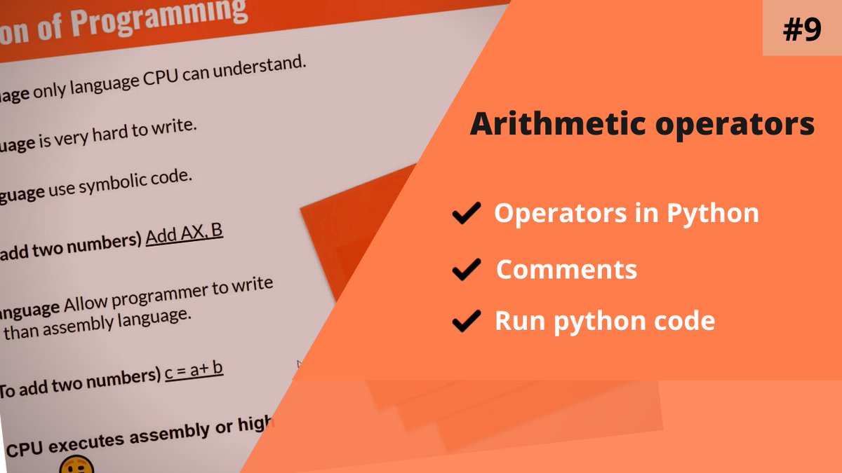 haidera29354872's tweet image. Operators In Python | Programming Fundamentals with Python | Python Prog... youtu.be/8uR6LaL2MeQ via @YouTube 

#programming #programmingwithpython
 #pythoncourse