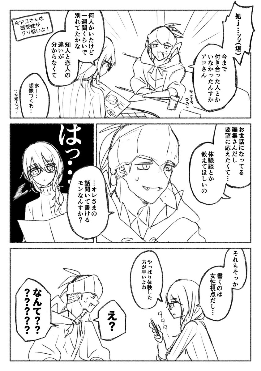 【キバアコ/kbn🐲夢】
付き合ってないけど初夜を迎えるキバアコの話(1/2) 