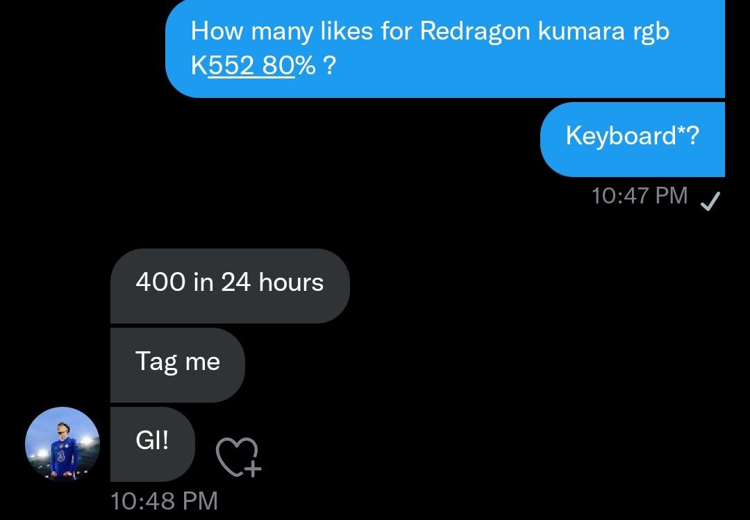 mxgga1x's tweet image. 400 likes And @Blazefnx_ Gives Me My Fav Keyboard 😍😍 , Need Max Support Please.