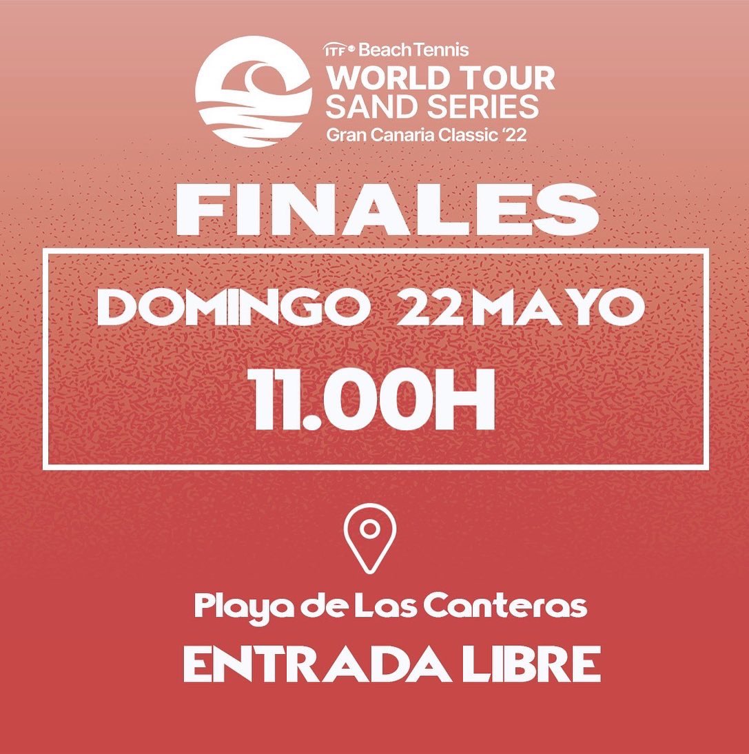 Centro_ApPROBA's tweet photo. ¡Llegaron las finales! Tras una larga semana de trabajo hoy culminamos con el broche de oro. 

Podrán seguirlo en directo en: https://t.co/4pFbQmKzp7

#tenisplaya #sandseries #laspalmasgc #playalascanteras #grancanaria #GCIslaEuropeaDelDeporte https://t.co/vWTCZrERMR