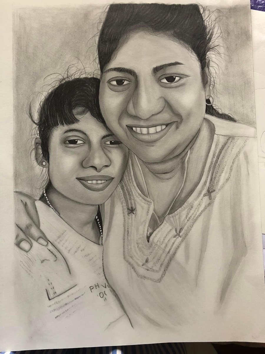 A3 size 🖼 commissioned work❤️ pencil art ✏️✏️

Picture can be taken with camera anyhow, but if you see our picture in pencil art, it will be very natural. If you want to see your picture like that, message me.
whatsapp +94719434472