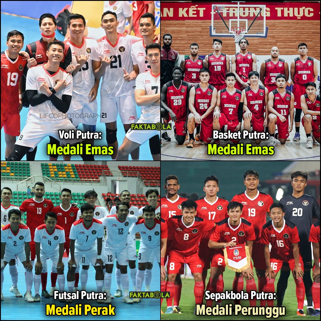 FaktaSepakbola's tweet photo. Voli: emas 🥇🇮🇩
Basket: emas 🥇🇮🇩

Futsal: perak 🥈🇮🇩

͏

͏

͏

͏

Sepakbola: perunggu 🥉🇮🇩😢😢 https://t.co/1O2Mvj8BGh