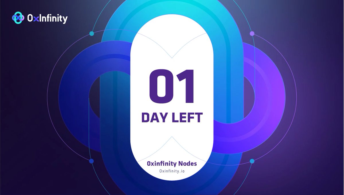 1️⃣Day left to 0xInfinity #NodesNFT 🤩

👀Which one do you like better?
📌0xInfinity #GenesisNode #NFT 
📌0xInfinity #DAONode #NFT

Comment your answers below👇