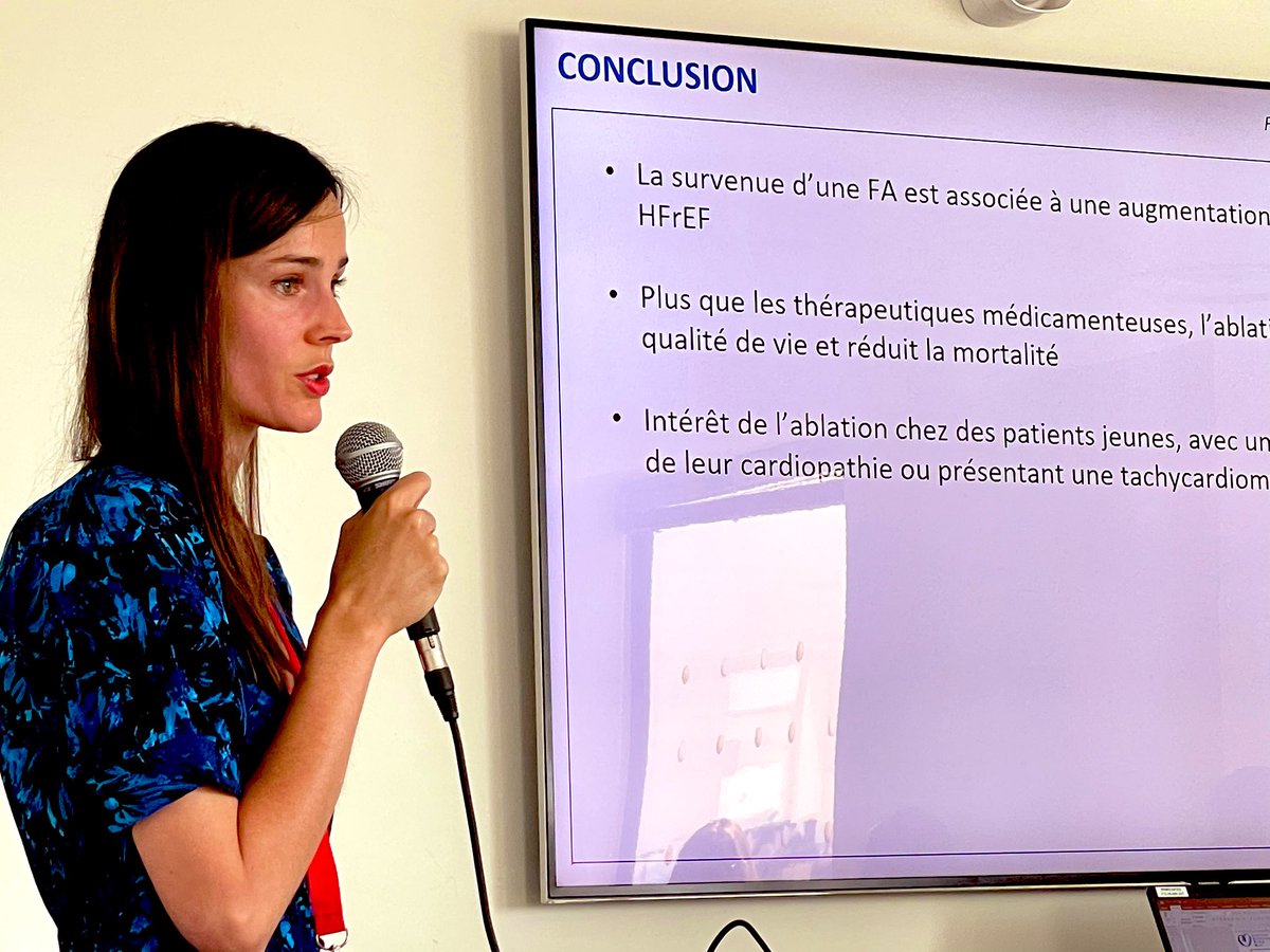 CCF_cardio's tweet photo. La rythmologie et l’insuffisance cardiaque par Dr Charlene Coquard. FA associée à mortalité. L’ablation améliore la FEVG et réduit la mortalité. La stimulation de branche gauche en premier position pour tout patient.
#WECCFGRRC https://t.co/BmWYr08fxe