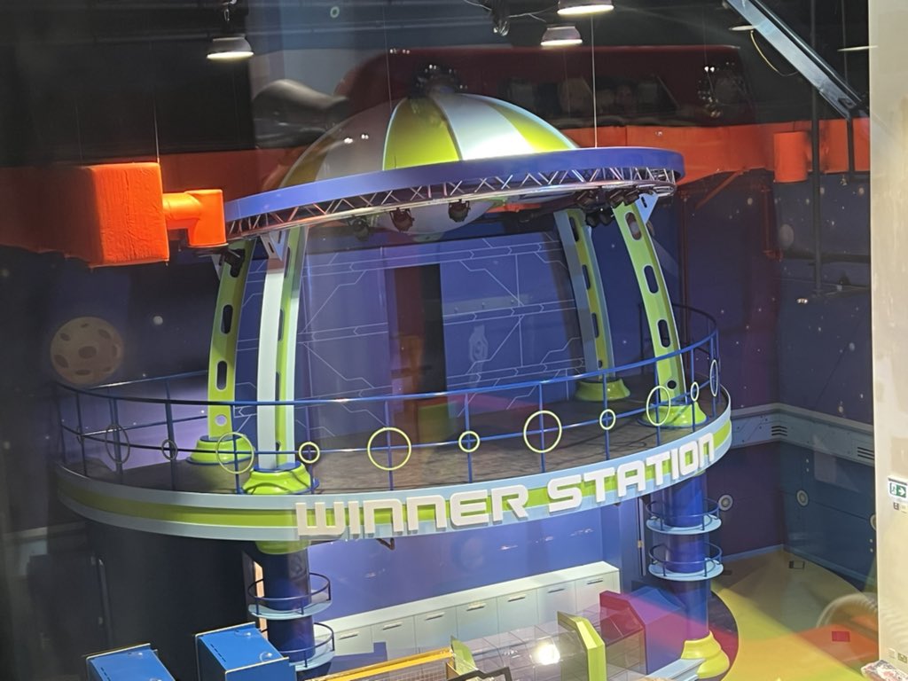 It’s in Camden, it’s 35,000 sq ft of fun and features games, karaoke, rides, pinball machines, food and drink.