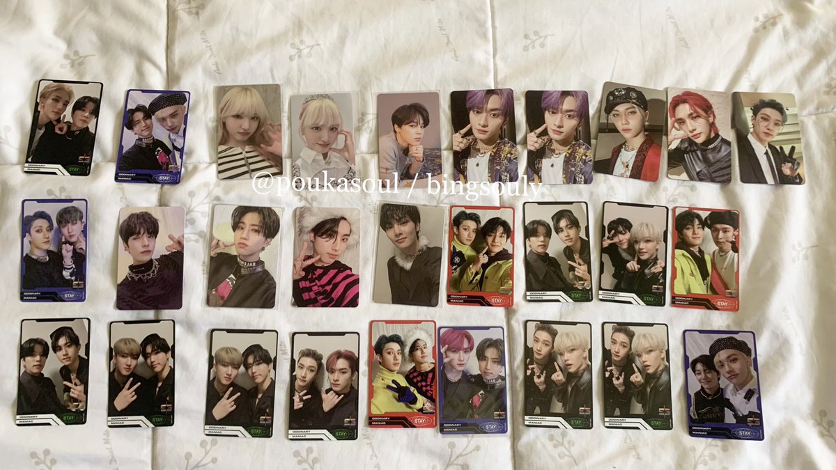 poukasoul's tweet photo. #PoukaArrival
—
Stray Kids Oddinary normal and jewel case photocard along with Ive Liz soundwave &amp; Jimin Tear pcs arrived safely!

Lets support my yangdo kseller unboxing video here!
https://t.co/YXdvcIJFwx 

#pasarstraykids chan changbin hyunjin lee know han seungmin felix i.n https://t.co/LdQ0nbKrZj