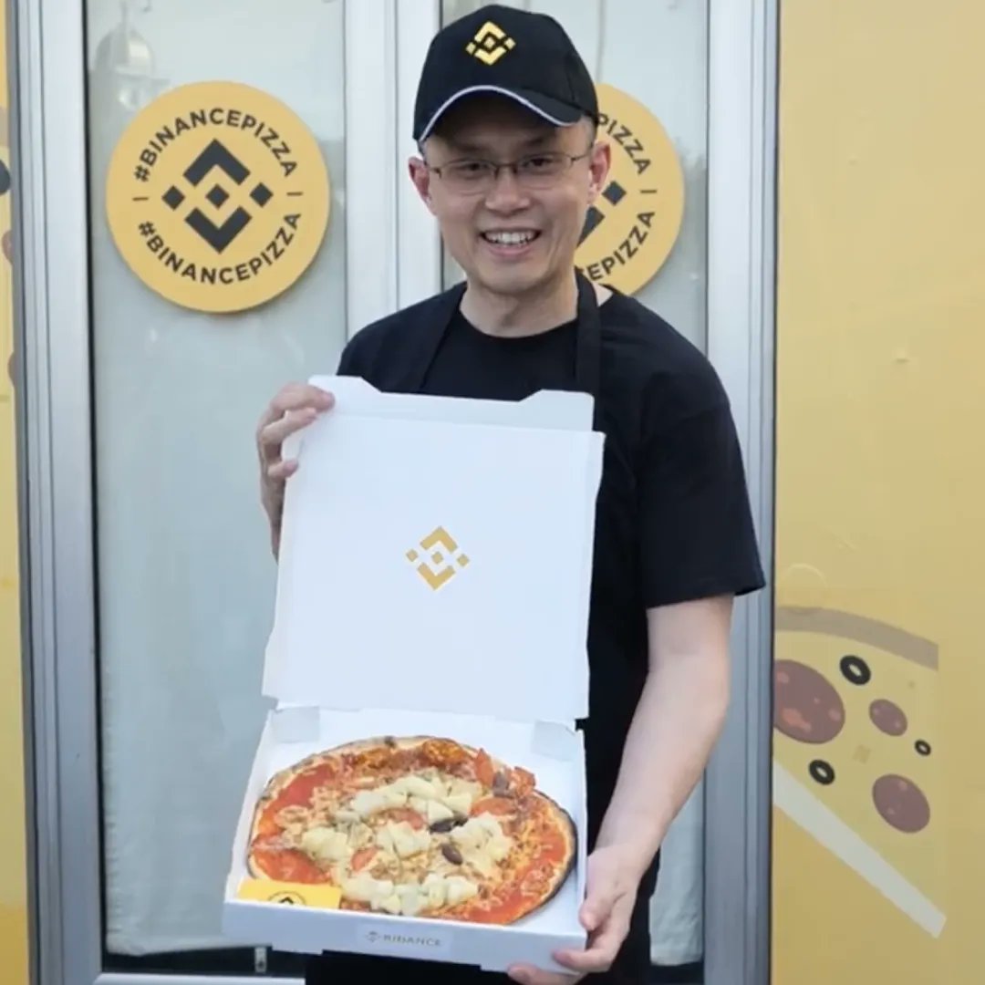 binance's tweet photo. To celebrate #BitcoinPizzaDay we gave #BinancePizza away to the community. 

And now here's something for you - fresh meme material. 

Have fun, and tag us in your creations. https://t.co/DycVRy2gO2