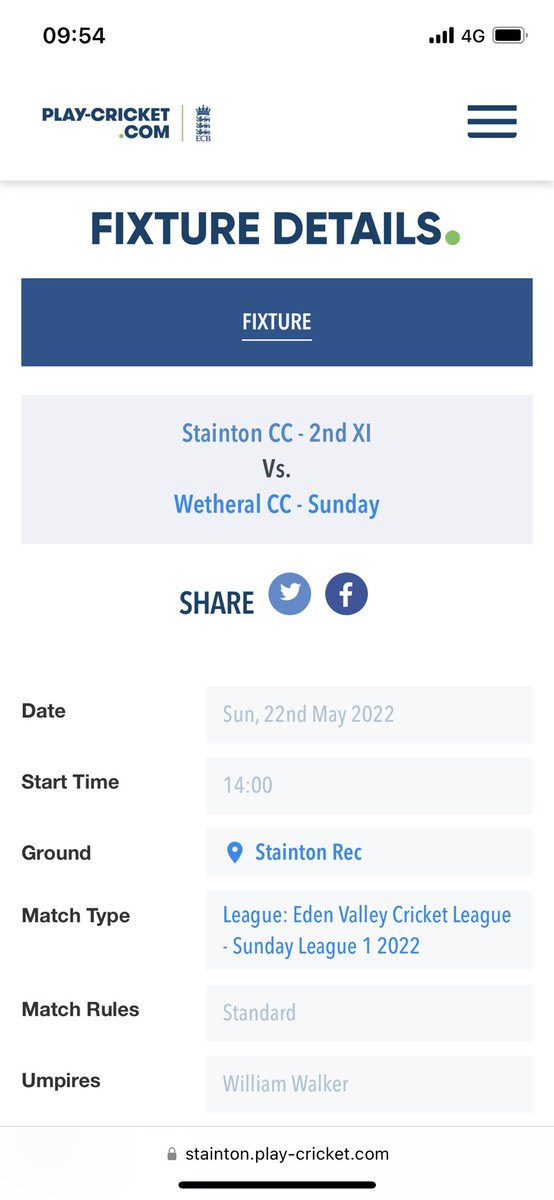 Today is the turn of our Sunday team and a home match against Wetheral. 

Match starts at 2pm

Good luck everyone involved. 

#staintoncricketclub #sundaycricket