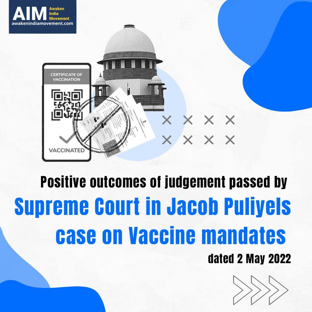 awakenindiamvmt's tweet photo. Positive outcomes of judgement passed by Supreme Court in Jacob Puliyel’s Case on Vaccine mandates dated 2 may 2022

Please like and RT!

#awakenindiamovement #fightforfreedom #mybodymychoice #notomandates #nocoercion #freedom #factsoverfear https://t.co/3RSfn5mF4a