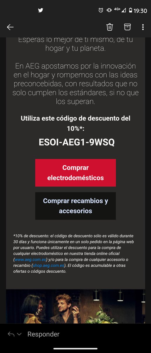 Rubius_Rufio's tweet photo. #afectadosaeg me mandan un cupón descuento @AEG_Esp ACUMULABLE a otros cupones, realizo una compra y a los 3 dias me cancelan porque dicen que los cupones no son acumulables... Una imagen vale + que 1000 palabras... Leer la letra pequeña...
Sigo con mi dinero retenido... https://t.co/vM3RATKUXg
