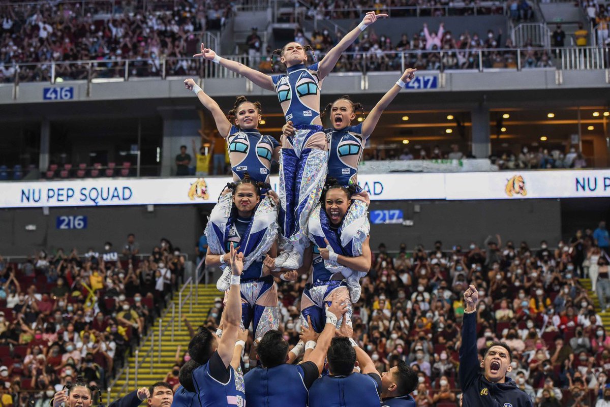NationalUPhil's tweet photo. Wow! What a breath-taking performance from the NU Pepsquad! 💛💙

📸 UAAP Season 84 Media Team 

#NUr3wind #GoBulldogs #UAAPCDC https://t.co/E8bLex5xjU