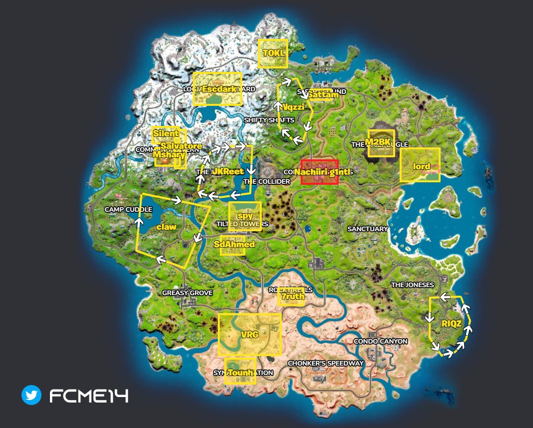 19/100
تعديل 1
(يا ليت اللاعبين المتأهلين(سولو كاش كب) يحددون مكان نزولهم تحت التغريدة
او منشنو على لانداتهم 💜)