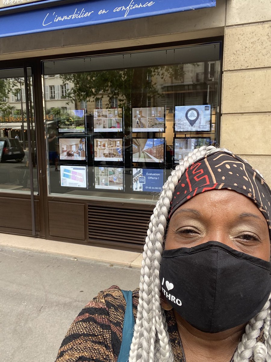 mcclaurintweets's tweet image. Here in #Paris with “I❤️Anthro” mask! Spreading the joy. Thanks ⁦@AmericanAnthro⁩ for #COVIDproof mask. #blackfeministtraveler.