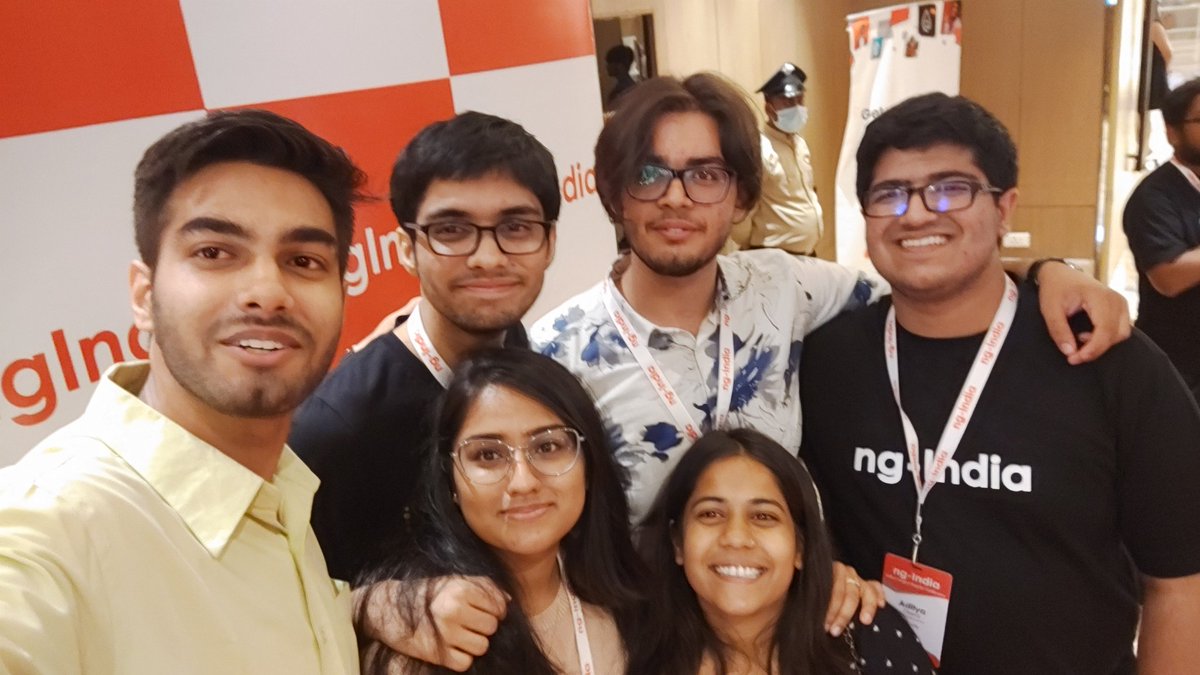 deepansh_arya's tweet photo. #ngindia2022 on 21 May'22 was superb! Full of learning 🫶 All thanks to @debug_mode and all the sponsors for the shared love of Angular!  ❤️

Also enjoyed having our own little Flutter conference @DevenJoshi7 and @imthepk 🫶 revisiting old time Android memories 😄 was fun! https://t.co/J4ZZWMsLm4